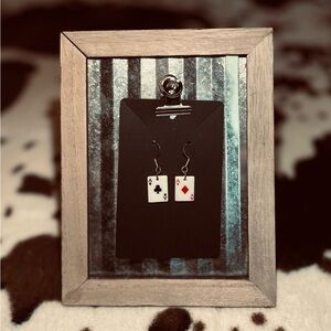 Playing Card Earrings - Black and Red